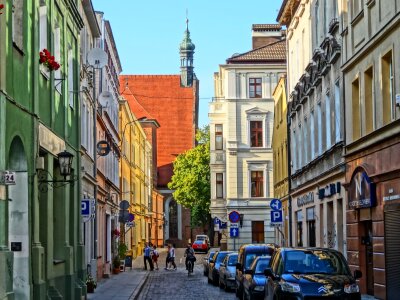 Town architecture road