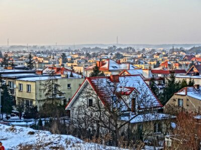 City poland winter photo