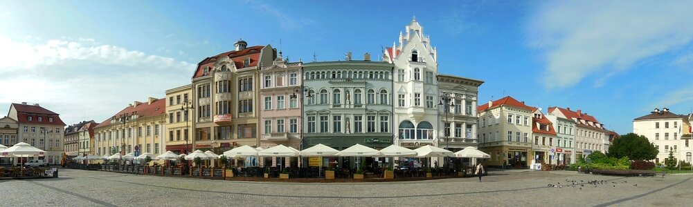 Poland parasols cafes photo