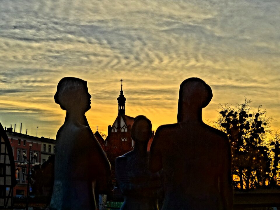 Sunset cathedral sculptures