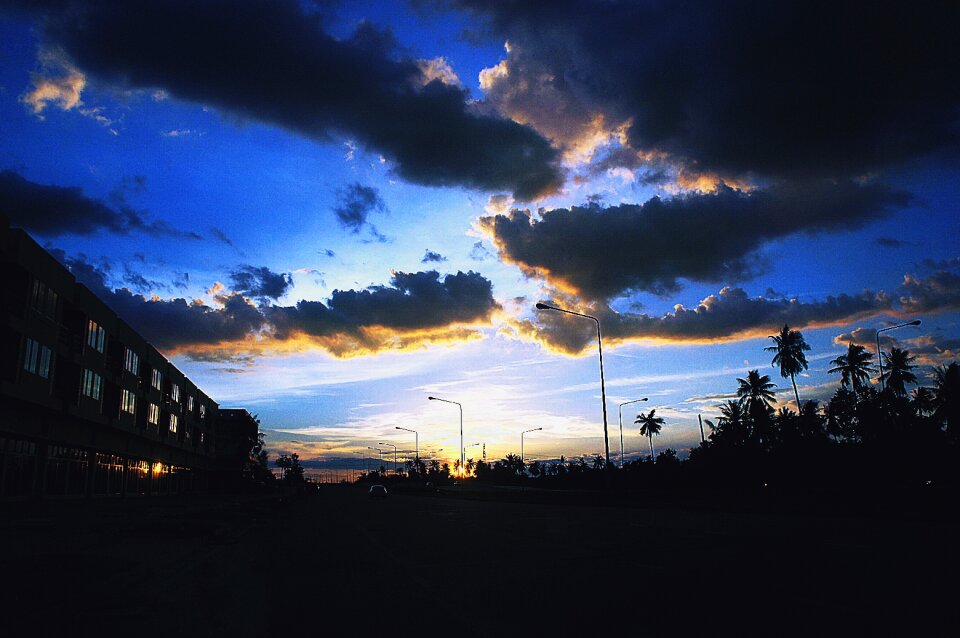 Cloud evening sun