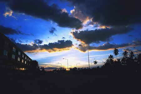 Cloud evening sun photo
