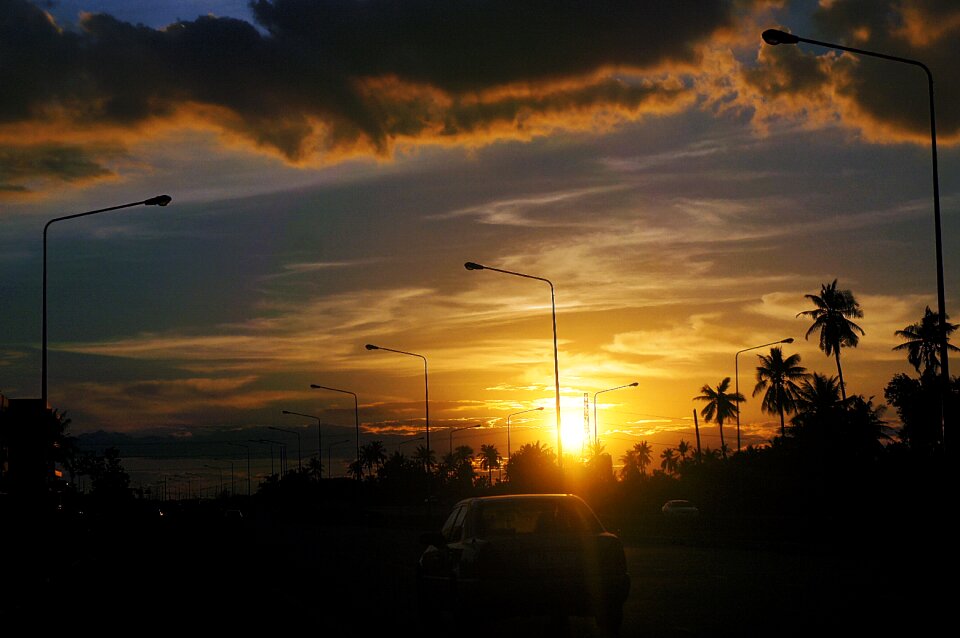 Cloud evening sun
