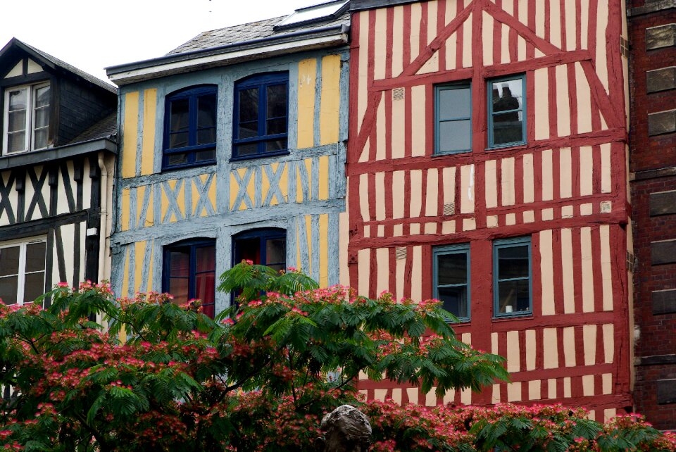 Normandy rouen timbered houses