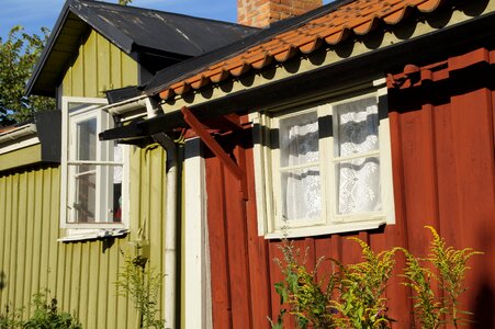 Wooden houses building smaland photo