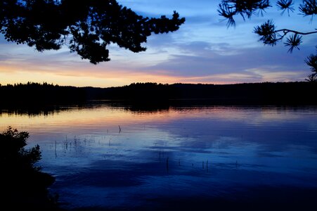 Abendstimmung evening sky förjön lake photo