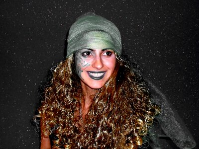 Mermaid body art snowflakes