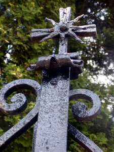 Sign ornamental gate