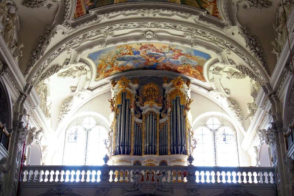 Church organ interior
