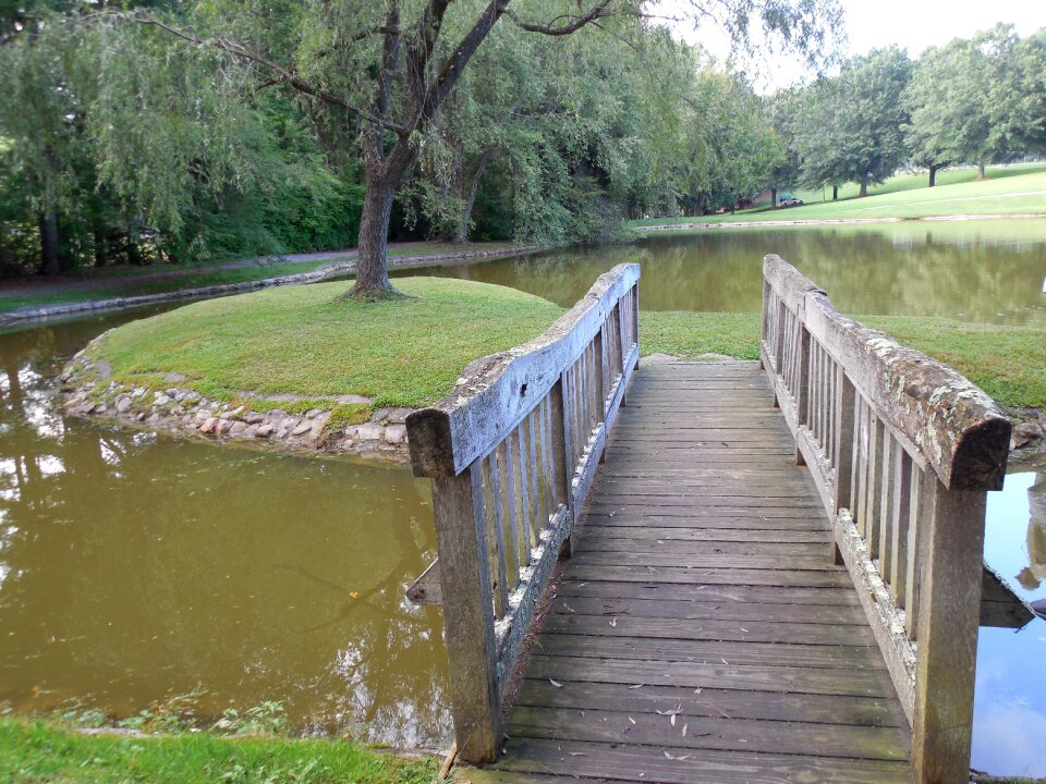 Bridge water wood photo