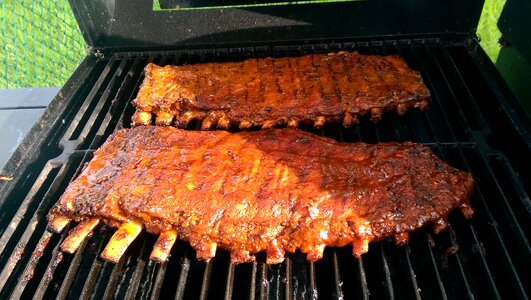 Barbecue bbq ribs grilled