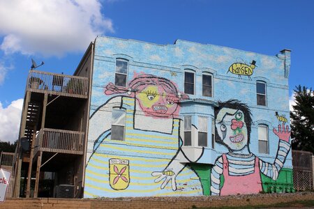 Graffiti urban wall