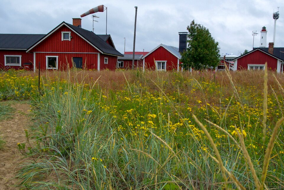 Finland lighthouse colorful houses