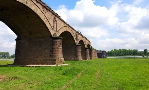 Niederrhein meadow arch bridge photo