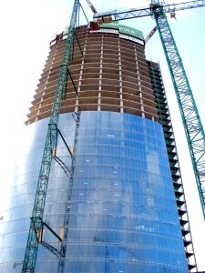 Construction site unfinished skyscraper