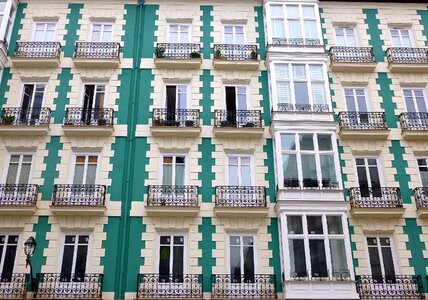 Facade residential windows photo