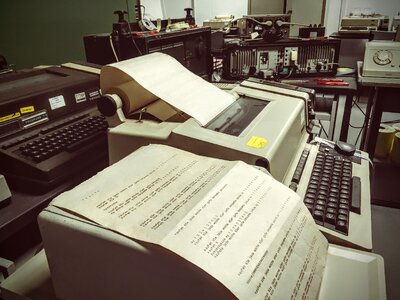 Retro machine write