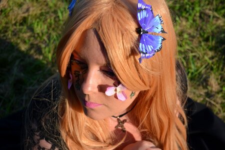 Nature painted long hair