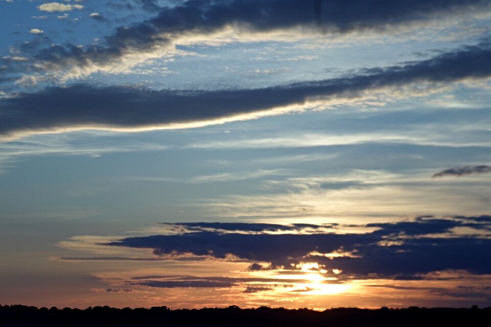 Evening sky cloudscape