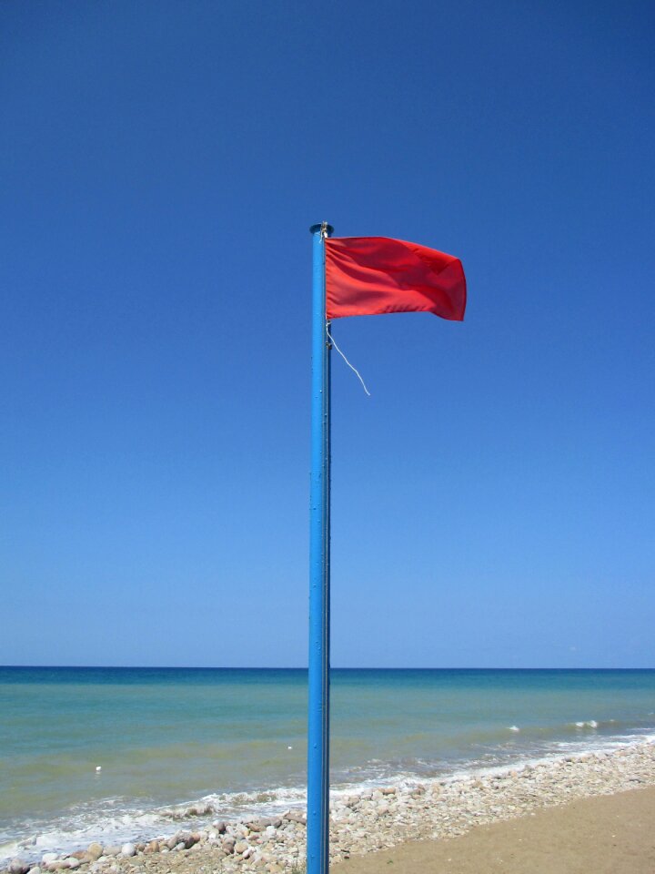 Ocean warning flag