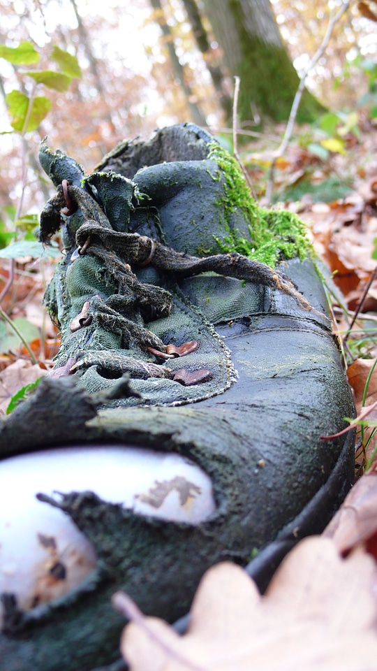 Shoes old garbage