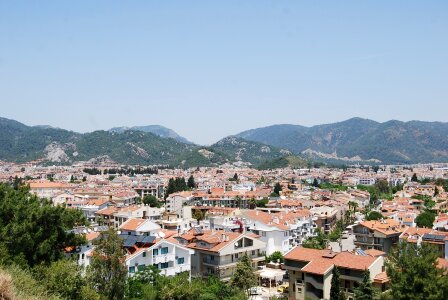 Rooftops turkish riviera view photo