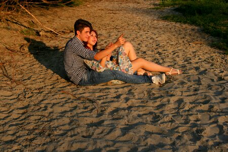 Beach happiness sand