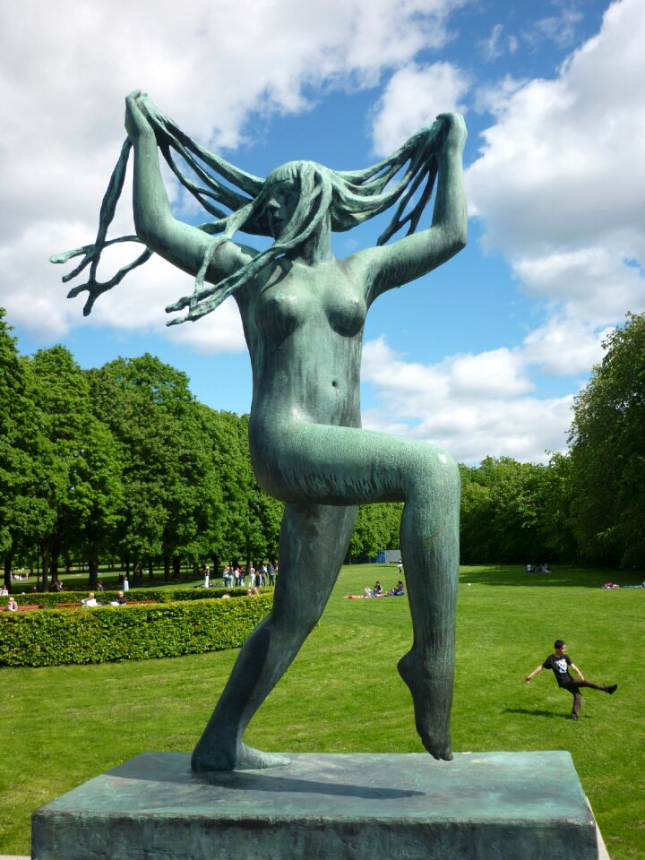 Girl hair sculpture park