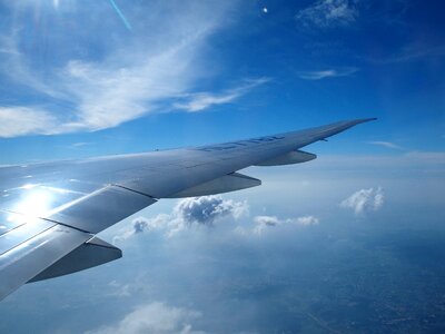 Airplane flight sky photo