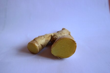 Spice sharp ginger root photo
