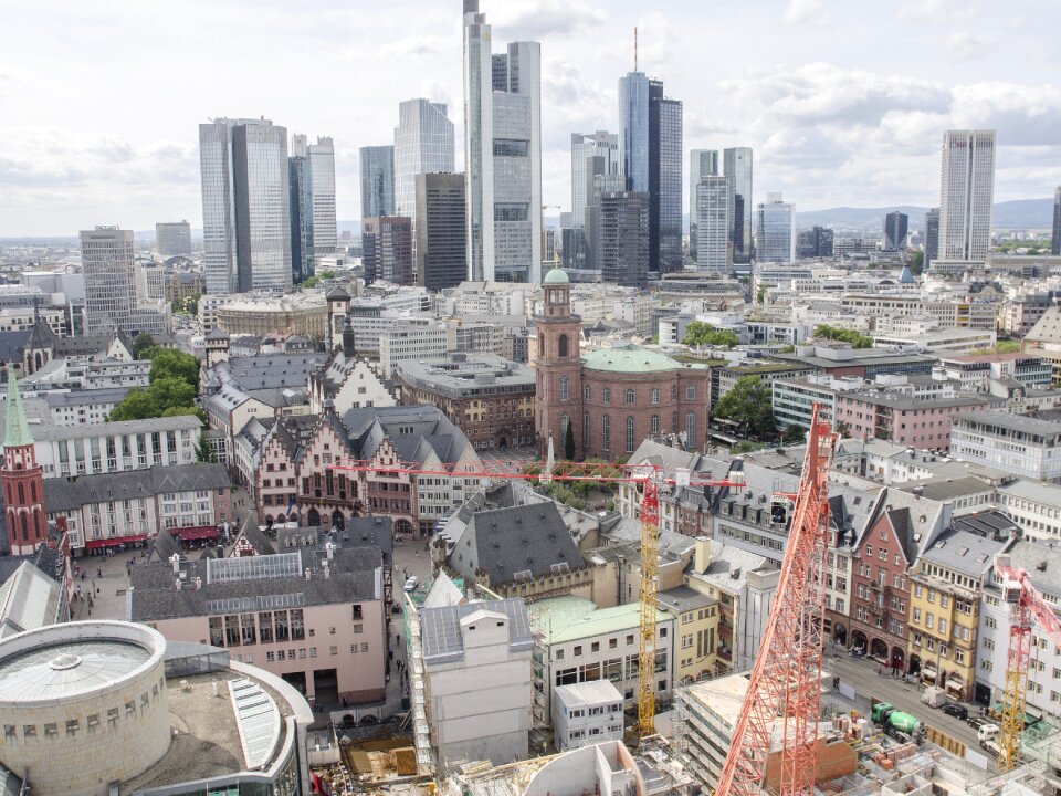 Frankfurt main skyline skyscraper