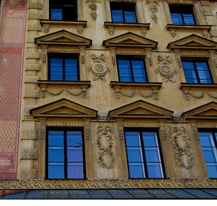 Poland old town facades