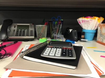 Organization desk top notebook photo