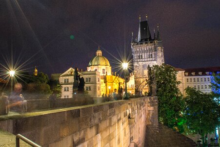 Prague city lights photo