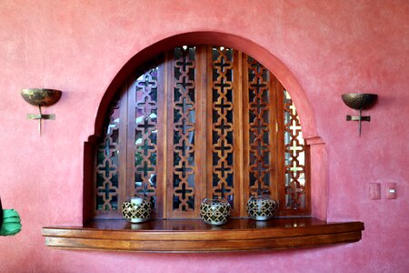Arch window pink photo