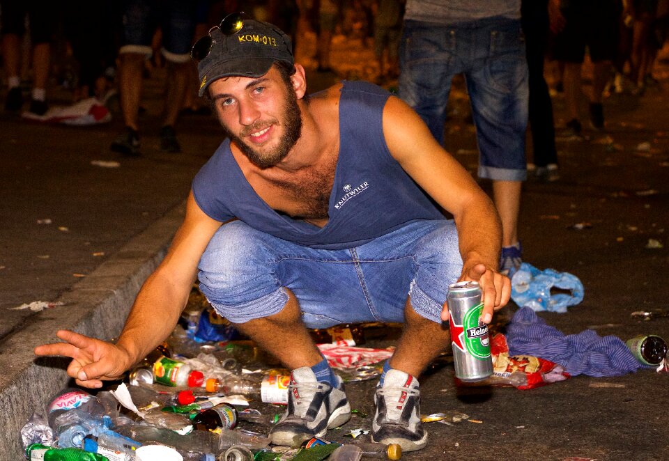 Street parade festival in the evening