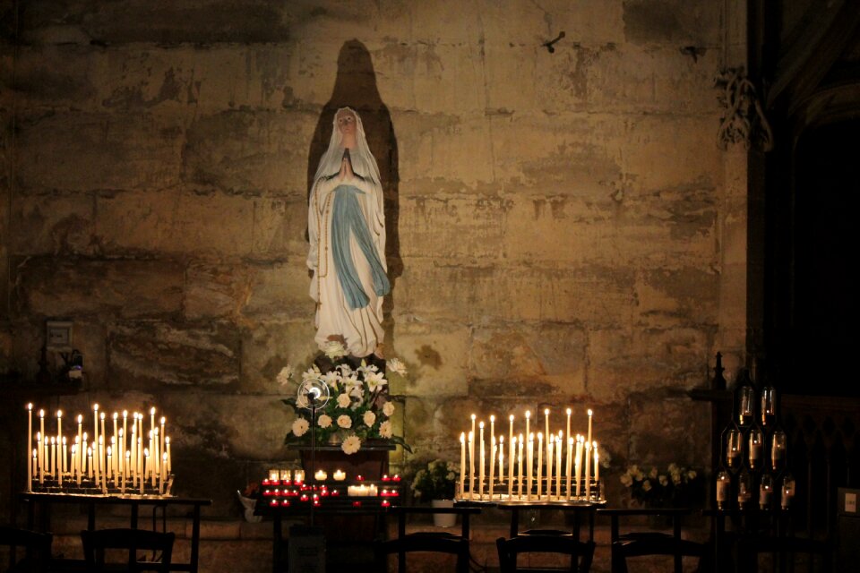 Church candle flame