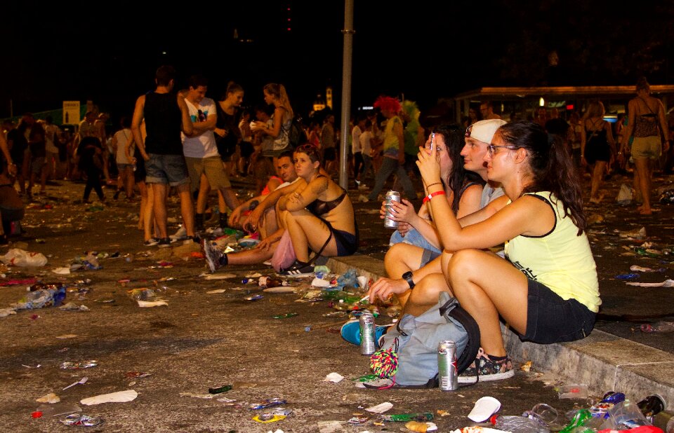 Festival in the evening filth