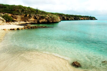 Curacao sand water