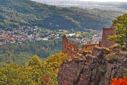 Landscape rock castle hohenbaden