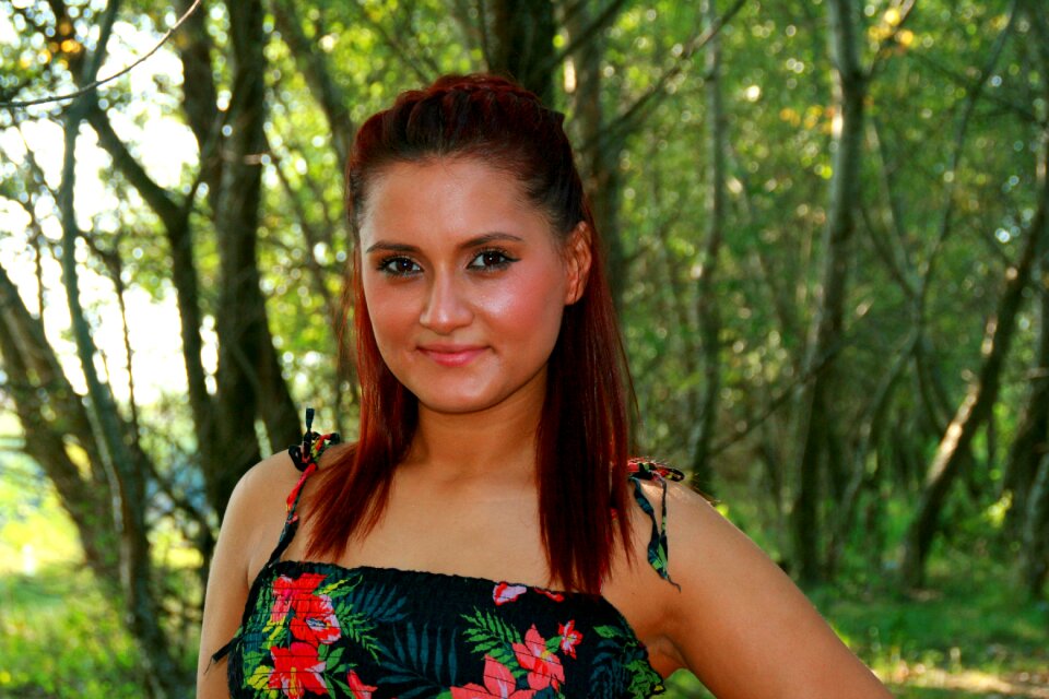 Forest red hair beauty