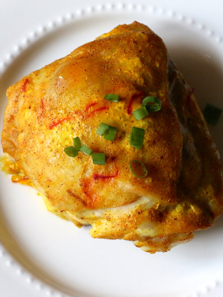 Thigh curry roasted chicken