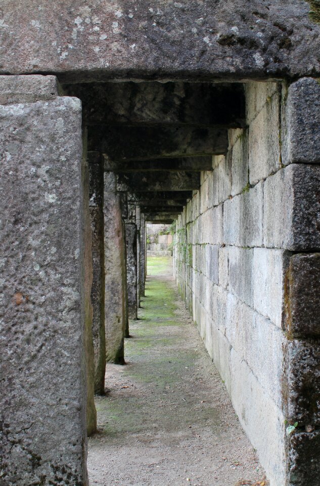 Stone grey columns