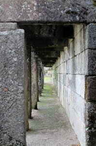 Stone grey columns photo