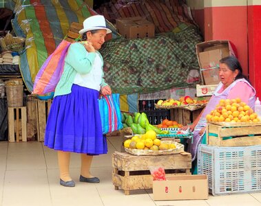 Market cuenca traditional costume