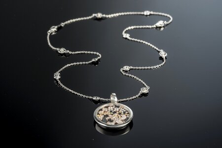 Chain crystal silver