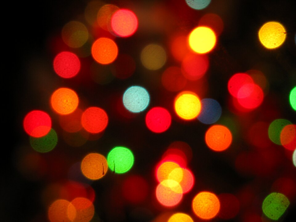 Lights out of focus colors
