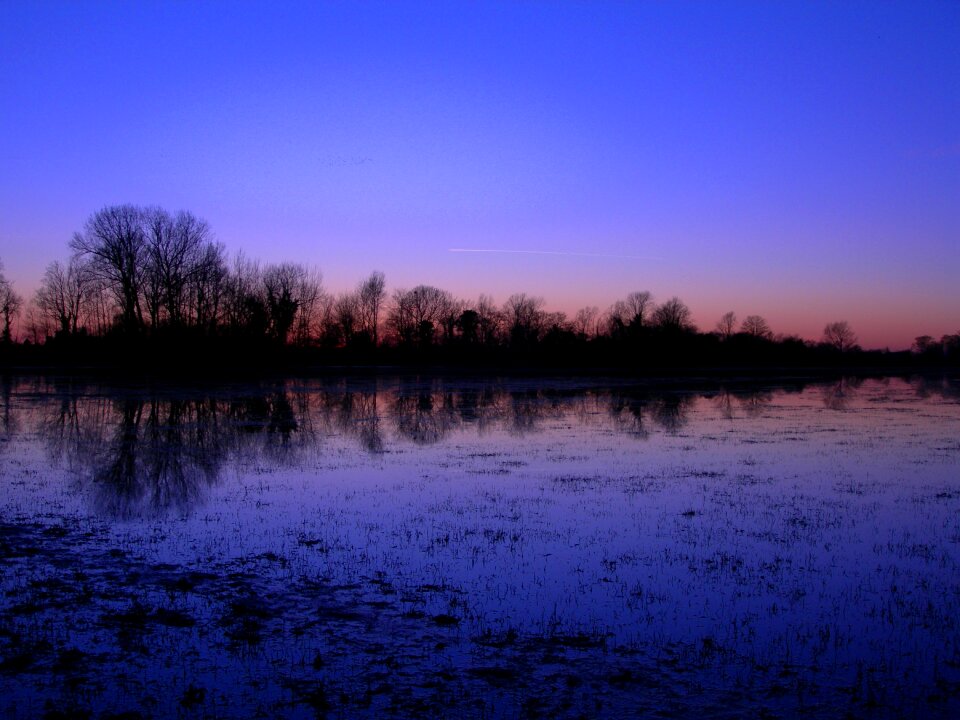 Reflections dusk water