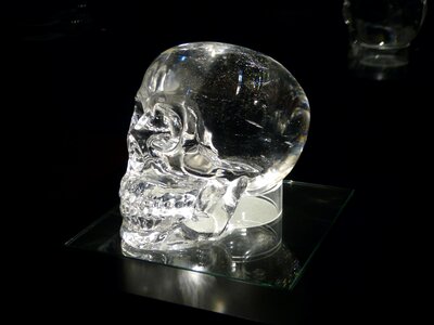 Crystal skull exhibition skull photo
