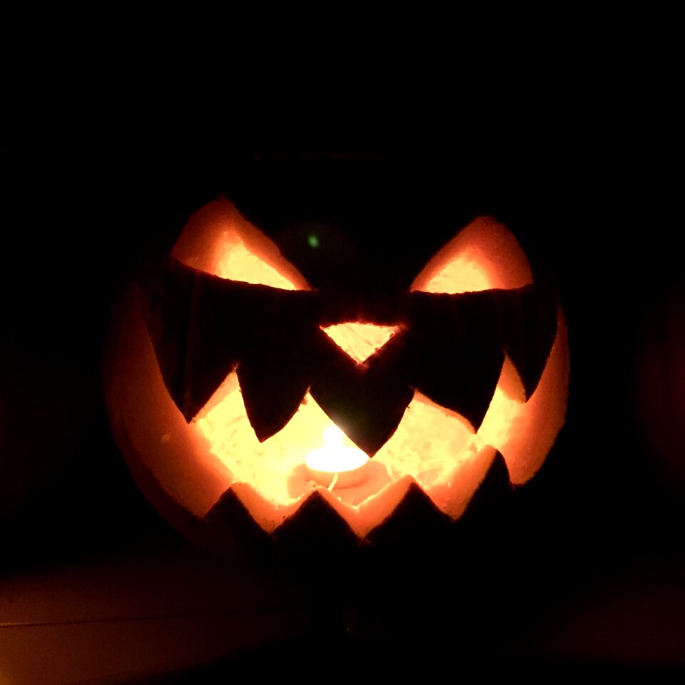 October scary jack-o-lantern